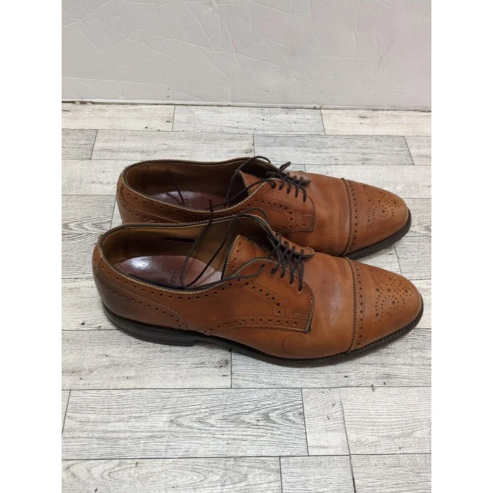 Allen Edmonds Sanford Dress Shoes Men Walnut Cap Toe Oxford 10 D
